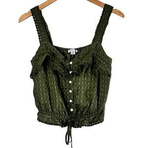 American Eagle Outfitters Olive Crop Top